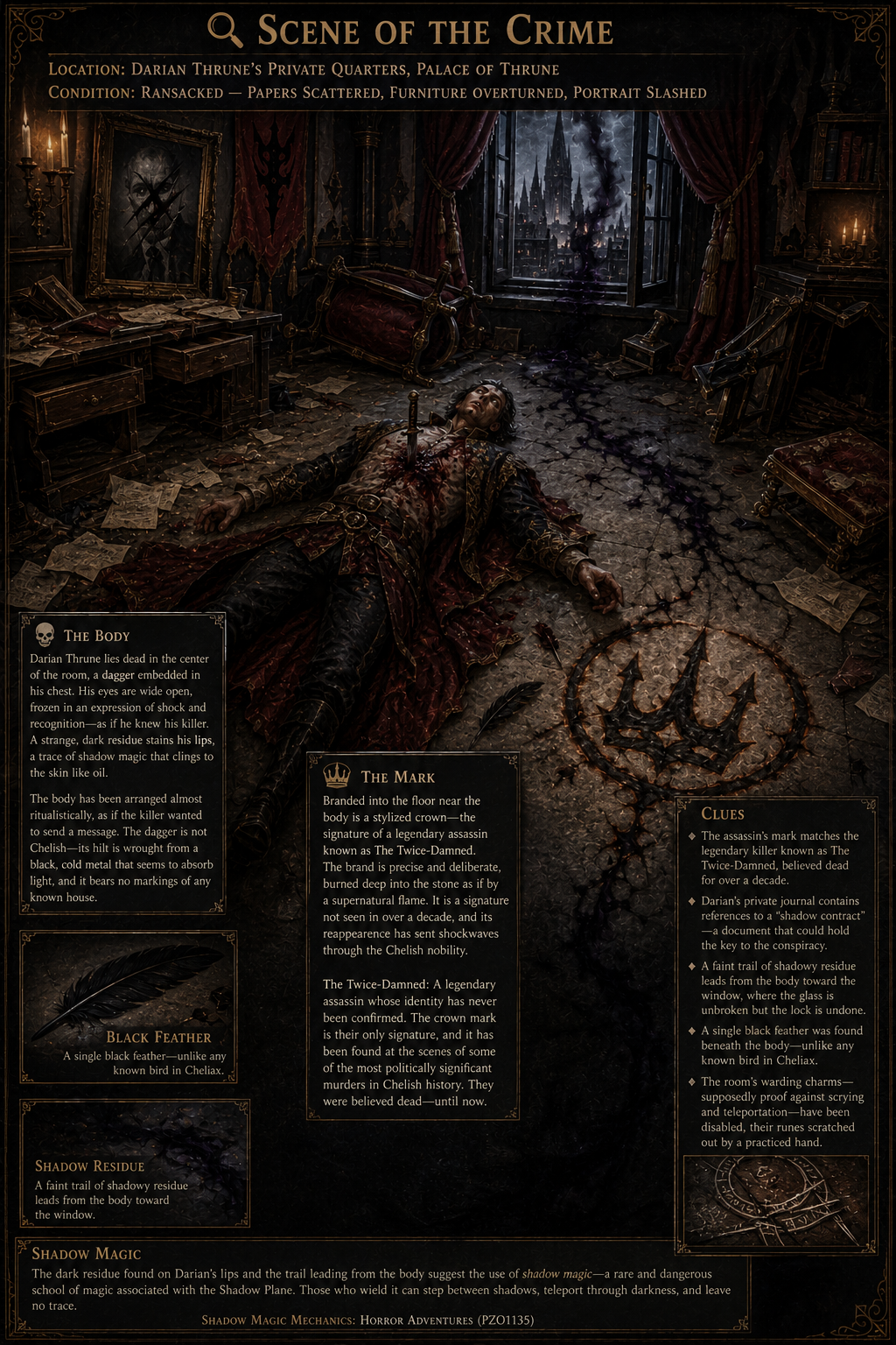 Darian Thrune's Murder Scene