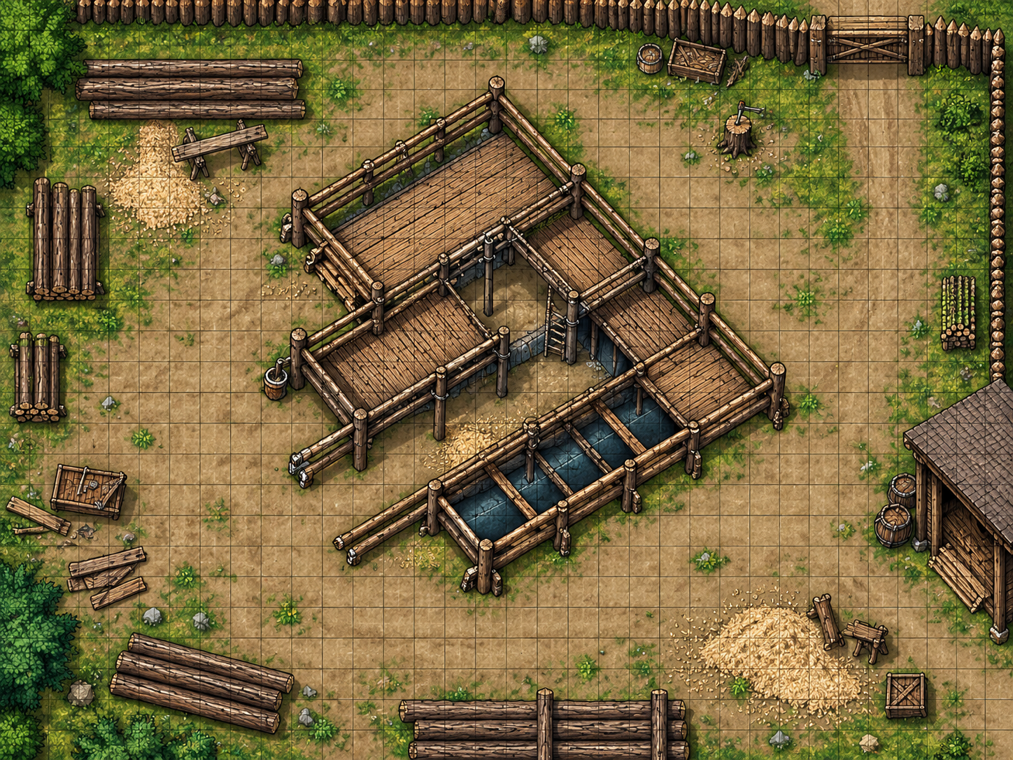 Sawpit/Sawyard Battlemap
