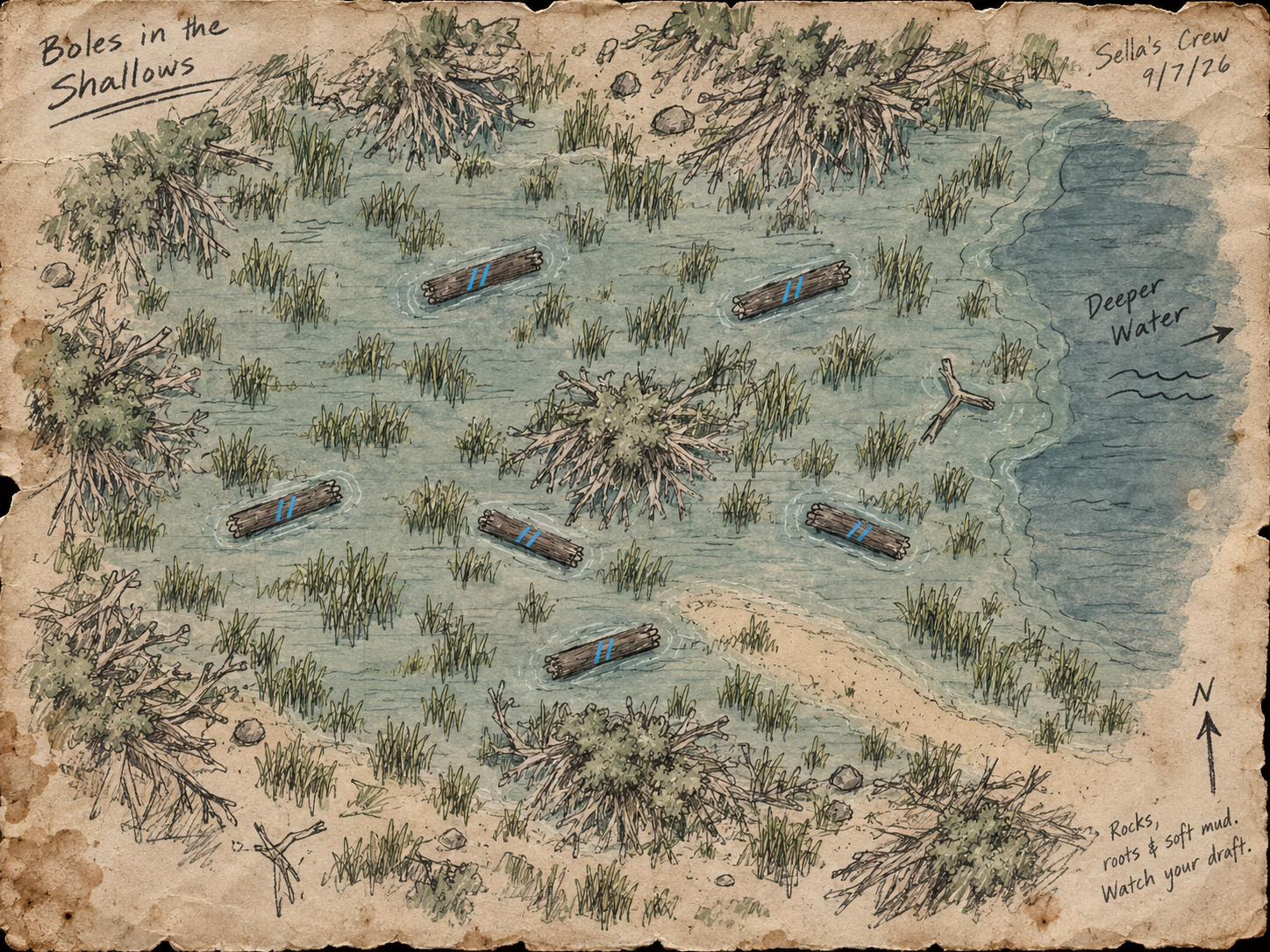 Mudjaw Beach sketch